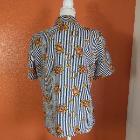 LAUREN LEE EMBELLISHED BUTTON DOWN SHIRT SIZE 8 - Picture 2 of 3